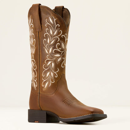 Ariat Women Round Up Holly Wide Square Toe Western Boot