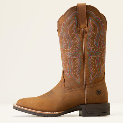 Ariat Women Hybrid Ranchwork Wide Square Toe Western Boot