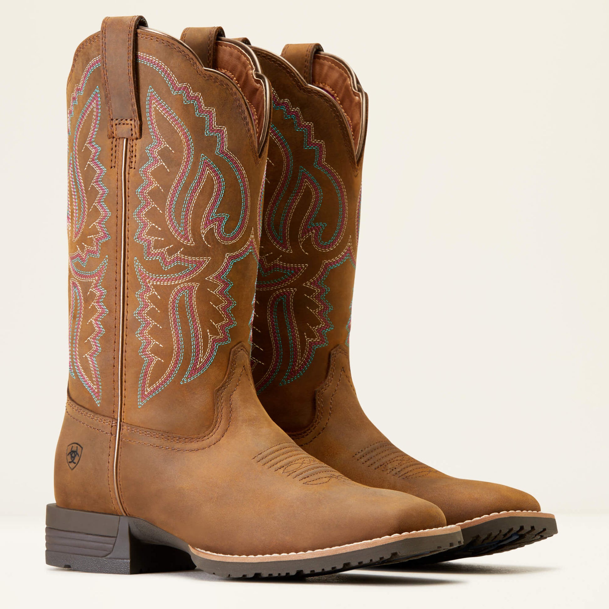 Ariat Women Hybrid Ranchwork Wide Square Toe Western Boot