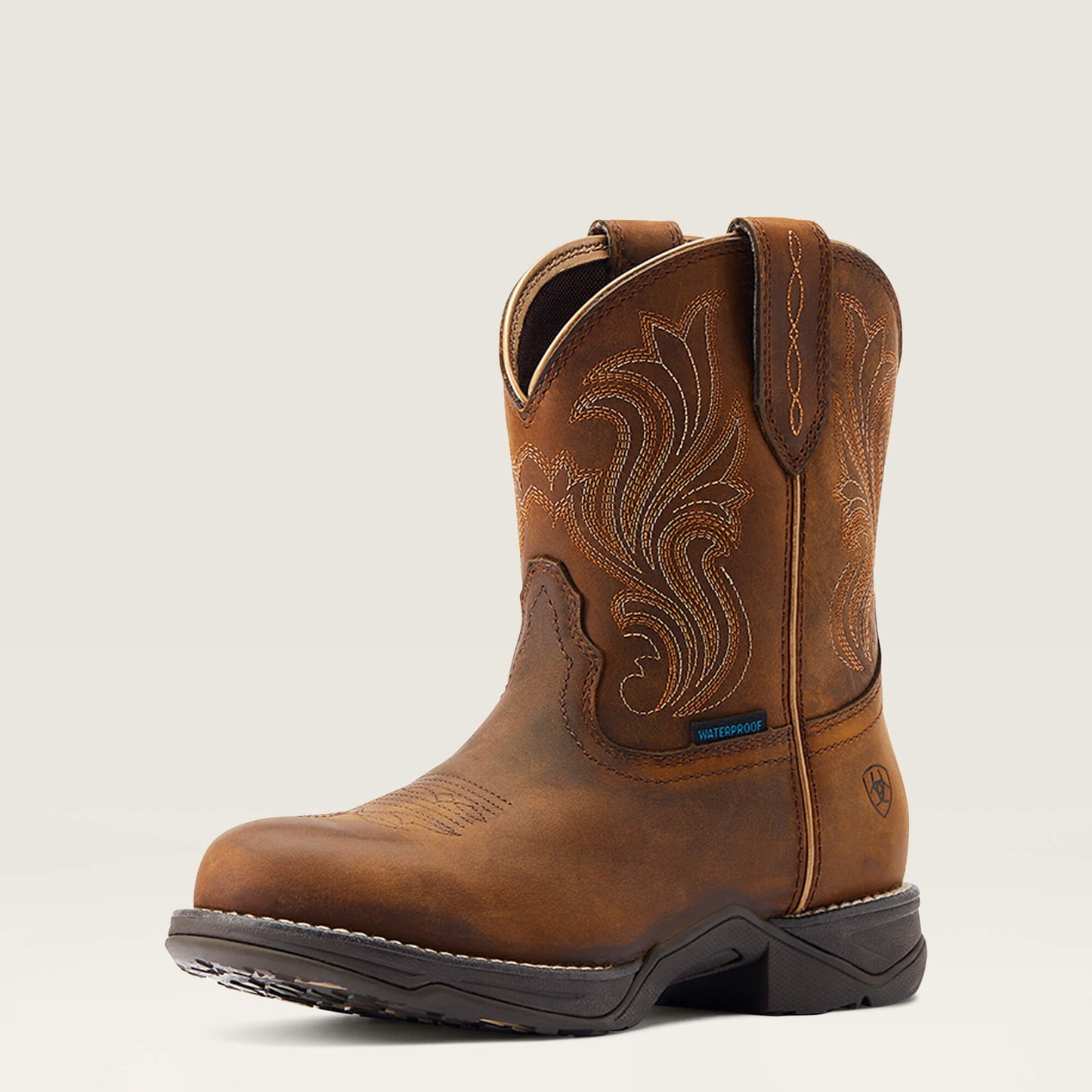 Ariat Women Anthem Round Toe Shortie Waterproof Western Boot