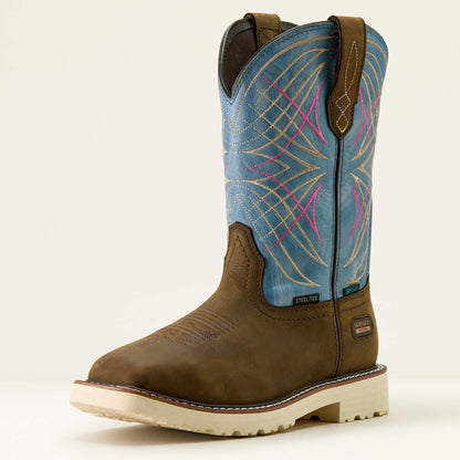 Ariat Women Activator Waterproof Wide Square Toe Steel Toe Work Boot