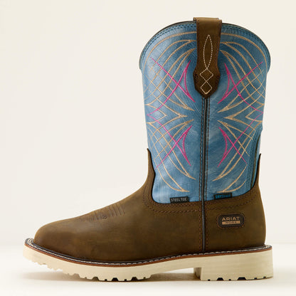 Ariat Women Activator Waterproof Wide Square Toe Steel Toe Work Boot