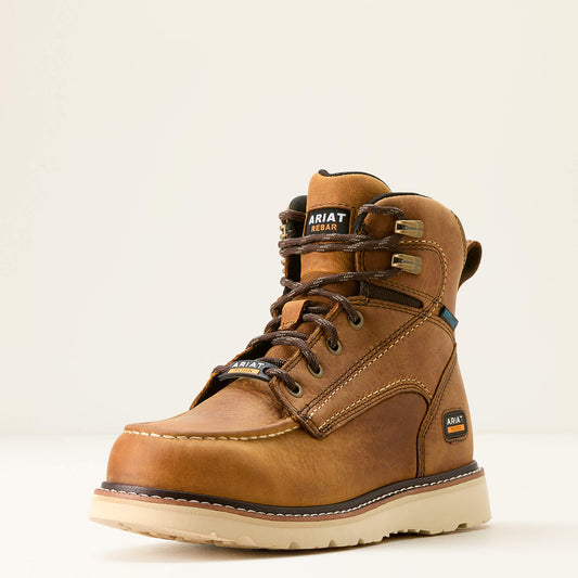 Ariat Women Rebar Wedge Moc Toe Waterproof Work Boot