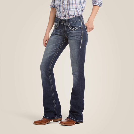 Ariat Women|Trends R.E.A.L. Mid Rise Stretch Entwined Boot Cut Jean