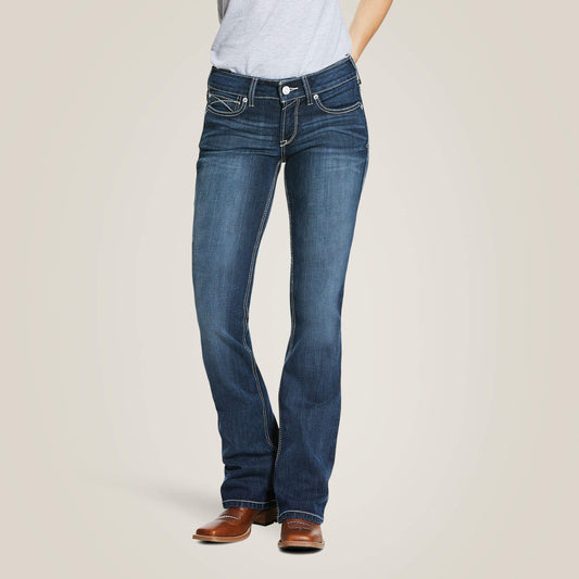 Ariat Women R.E.A.L. Mid Rise Arrow Fit Stretch Shayla Boot Cut Jean