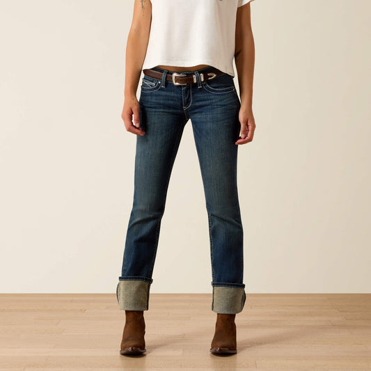 Ariat Women|Trends R.E.A.L. Mid Rise Stretch Icon Stackable Straight Leg Jean
