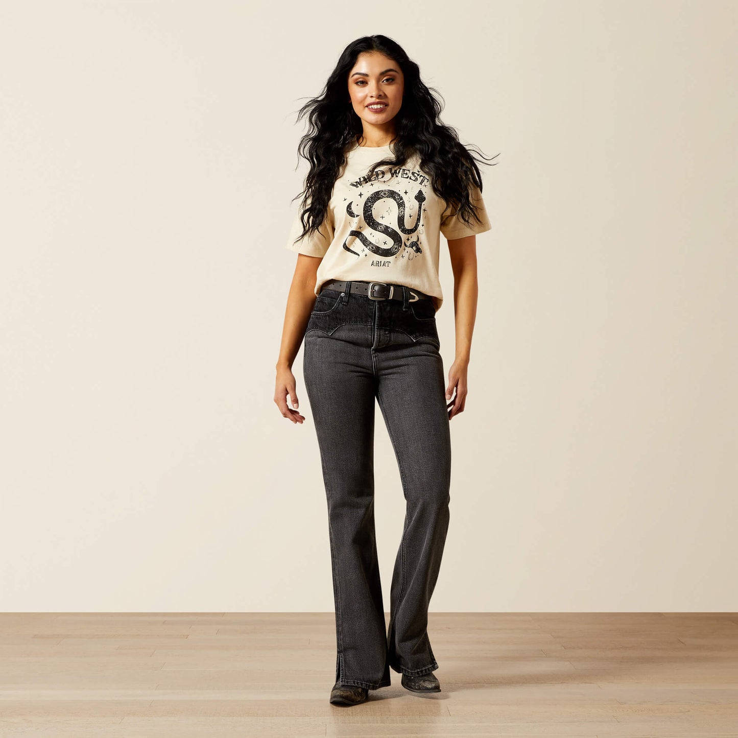 Ariat Women|Trends Ultra High Rise Cheyenne Yoke Tomboy Boot Cut Jean