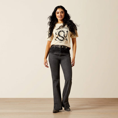 Ariat Women|Trends Ultra High Rise Cheyenne Yoke Tomboy Boot Cut Jean