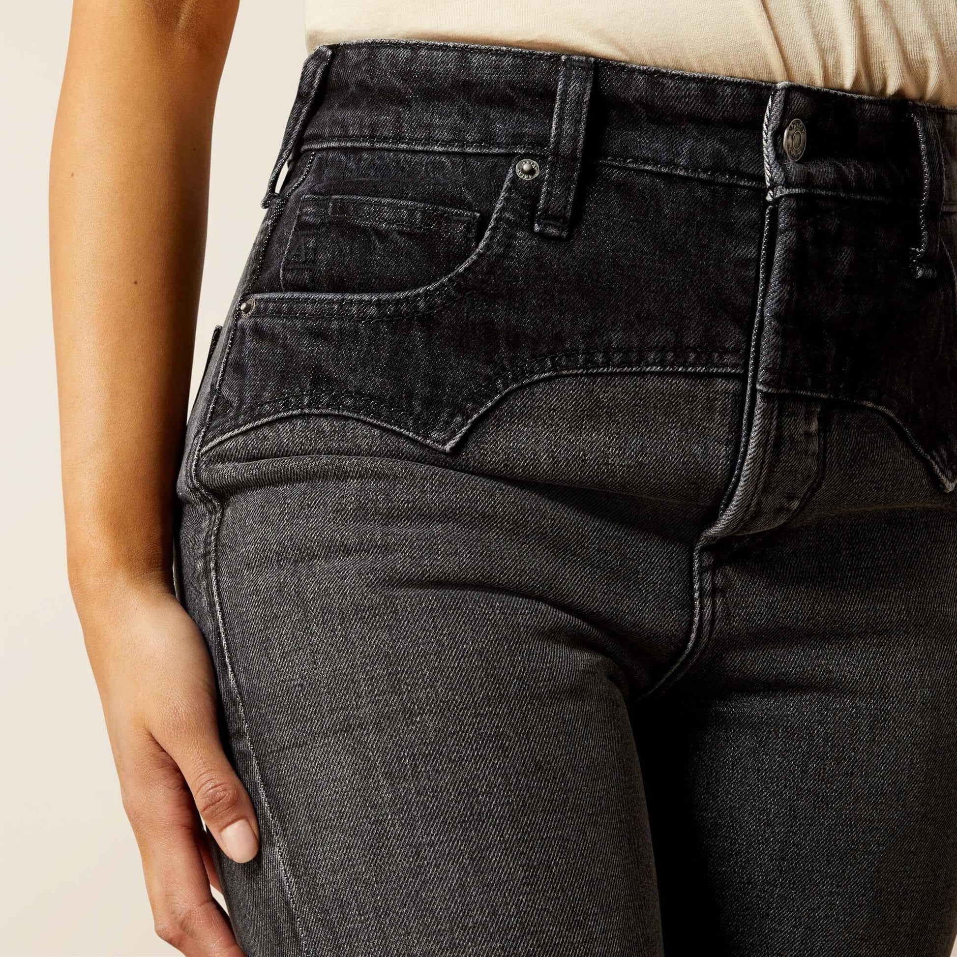 Ariat Women|Trends Ultra High Rise Cheyenne Yoke Tomboy Boot Cut Jean