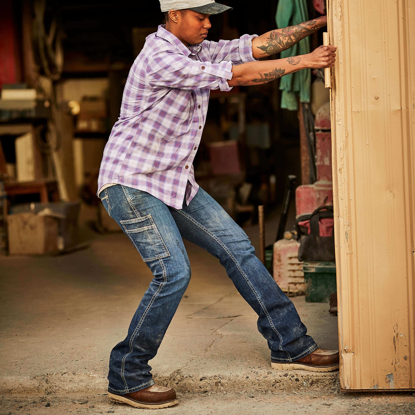 Ariat Women Rebar Work Flex Perfect Rise Riveter Boot Cut Jean