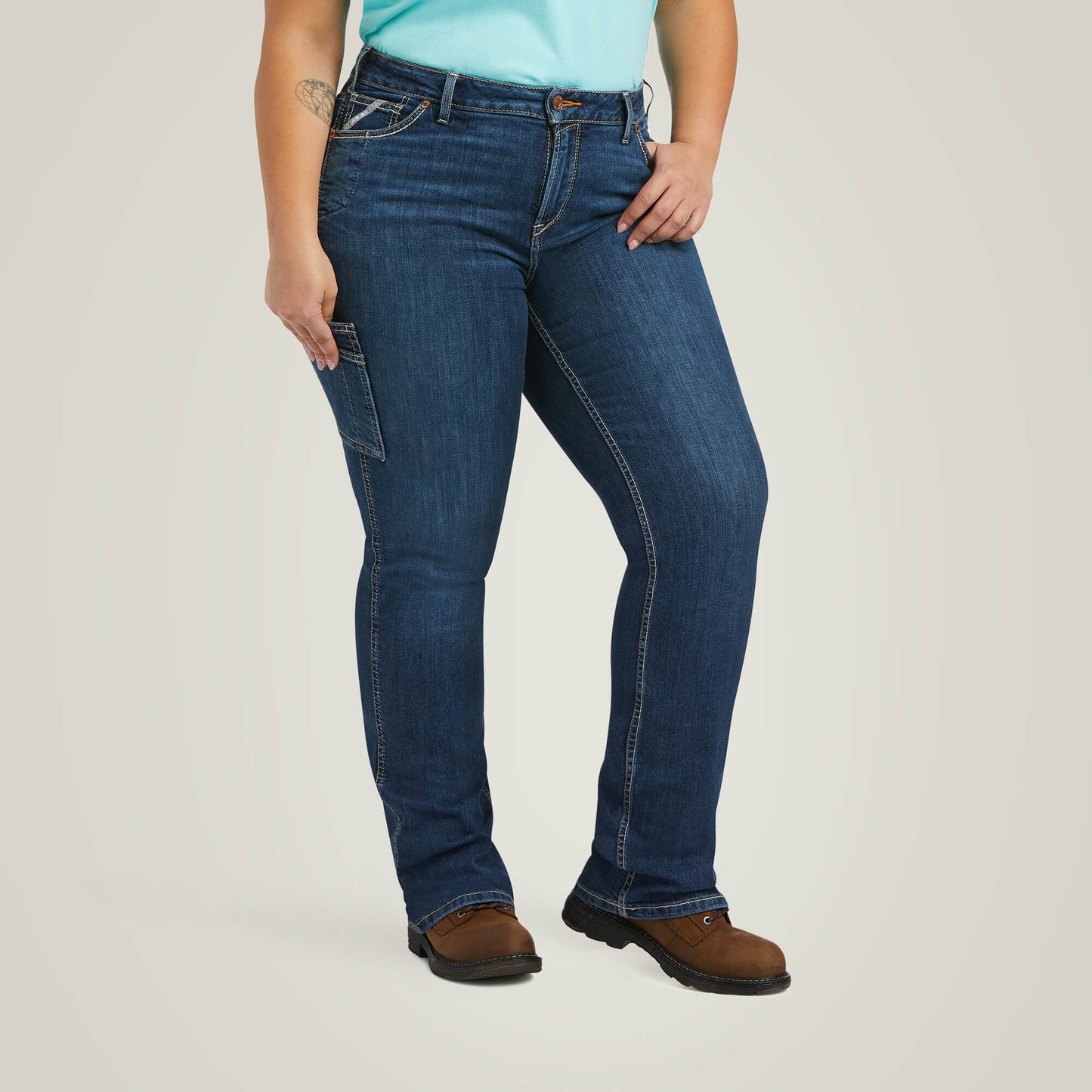 Ariat Women Rebar Work Flex Perfect Rise Riveter Boot Cut Jean