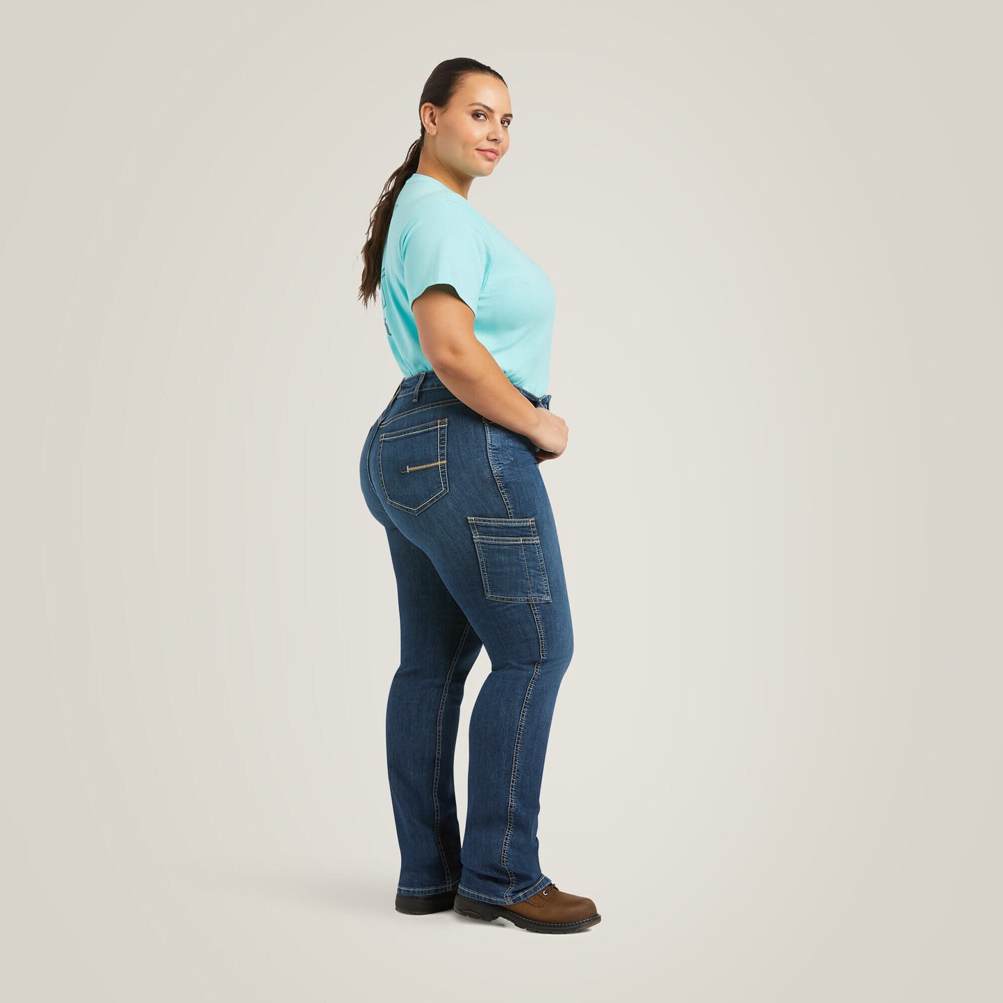 Ariat Women Rebar Work Flex Perfect Rise Riveter Boot Cut Jean