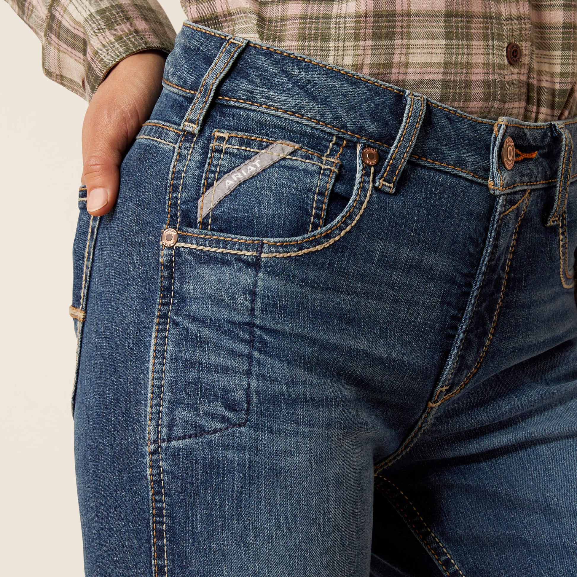Ariat Women Rebar High Rise Riveter Straight Jean