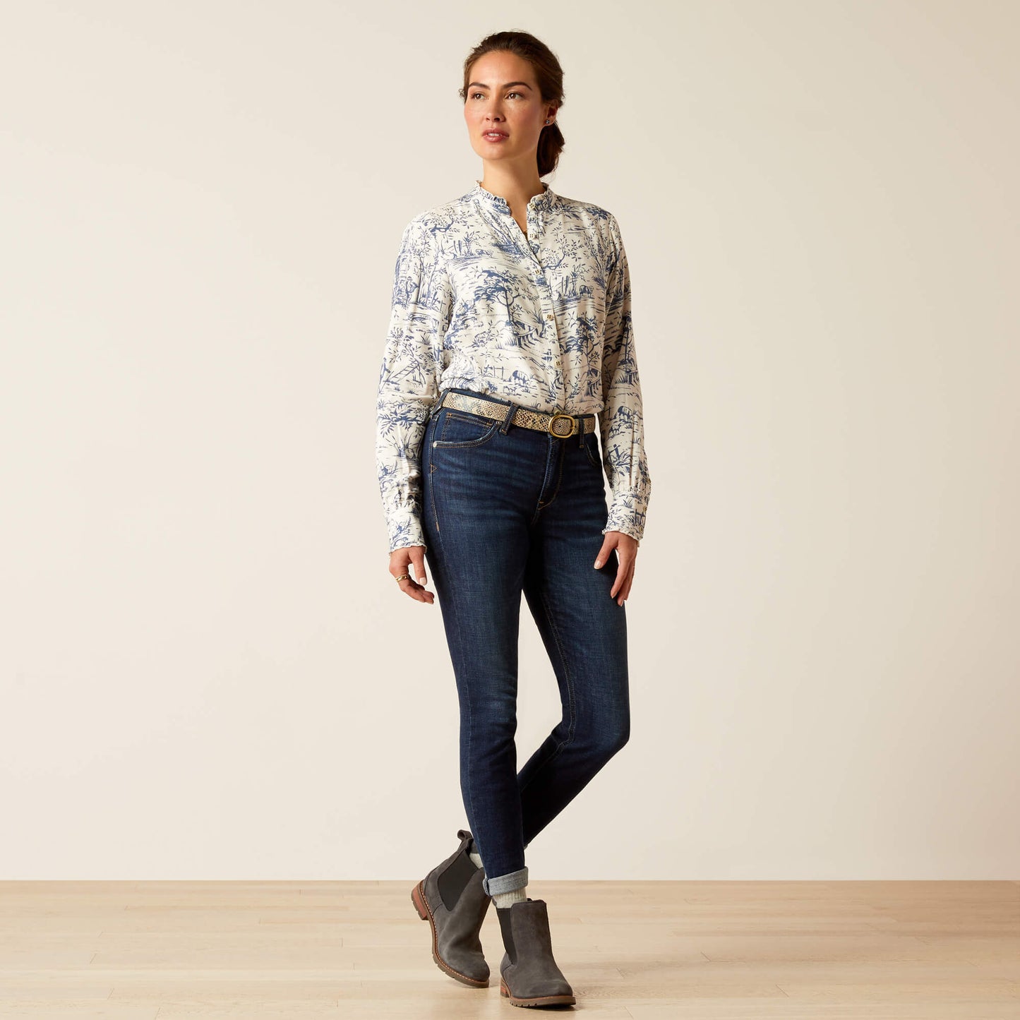 Ariat Women High Rise Bridle Skinny Jeans