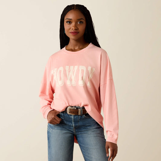 Ariat Women Canvas Oversized Long Sleeve T-Shirt