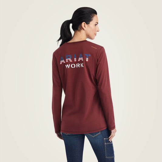 Ariat Women Rebar Workman USA Logo T-Shirt