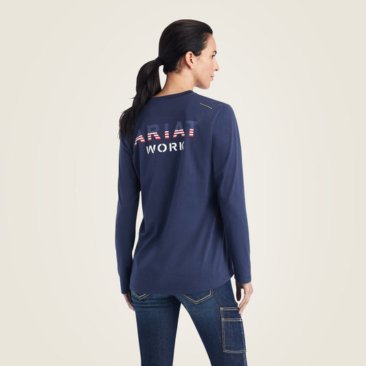 Ariat Women Rebar Workman USA Logo T-Shirt