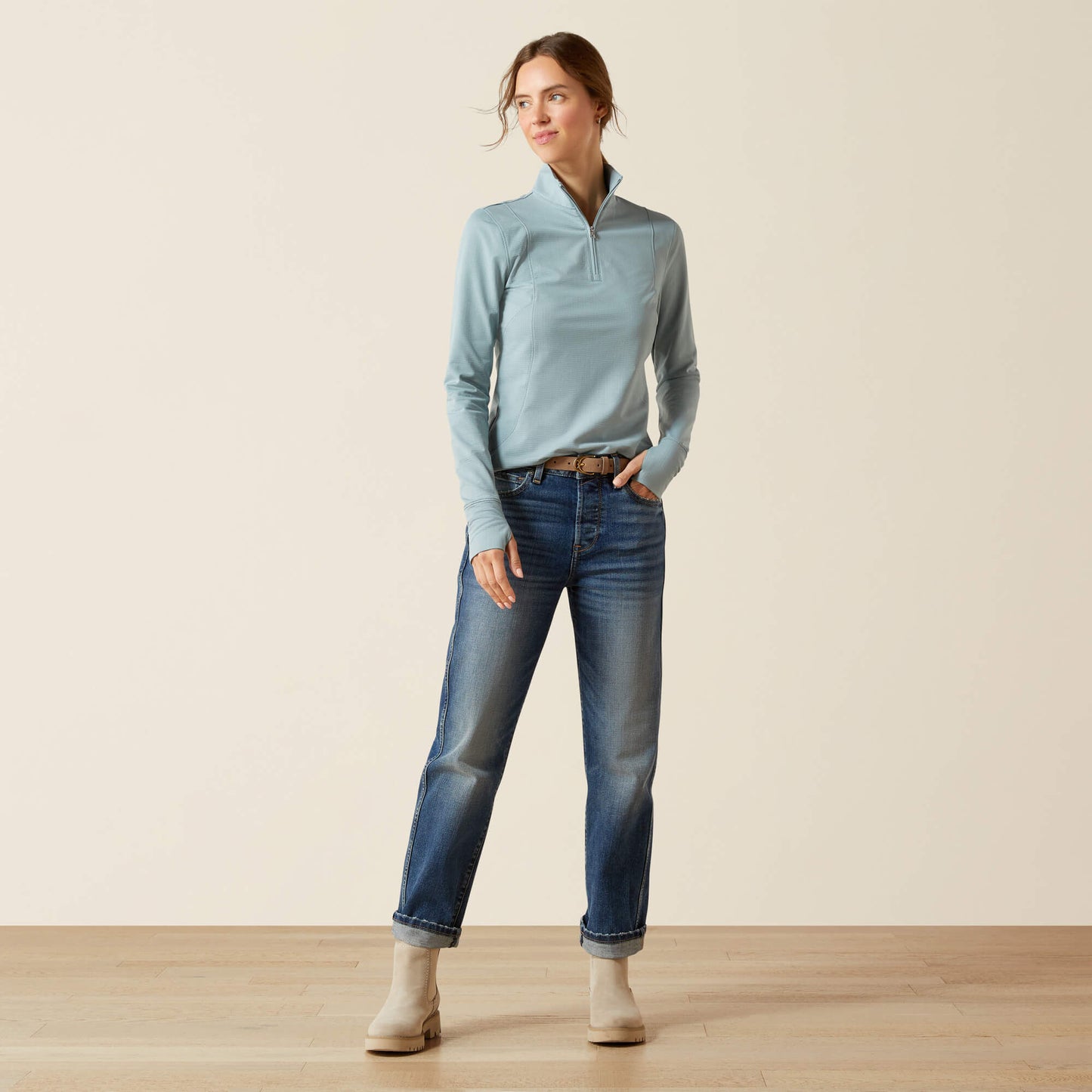 Ariat Women Gridwork 2.0 1/4 Zip Baselayer