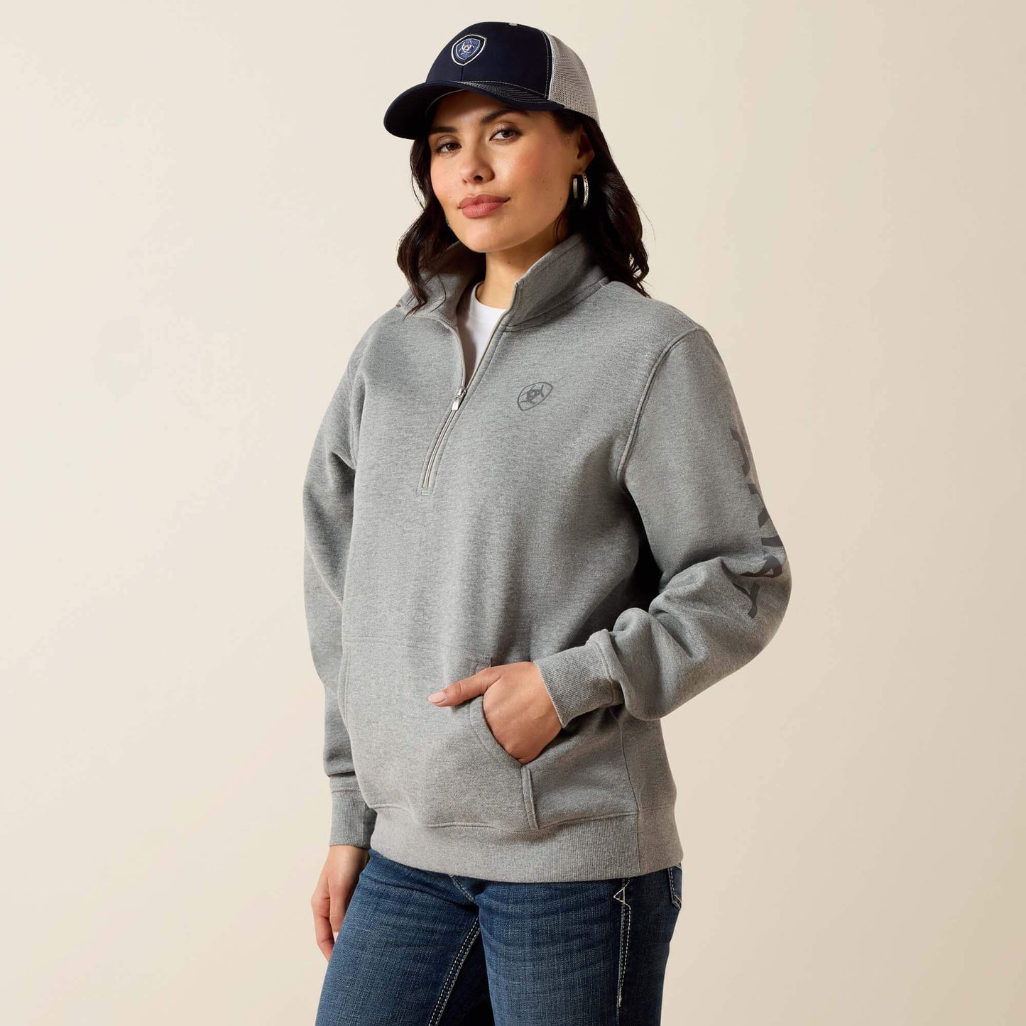 Ariat Women Foundation Logo 1/2 Zip Sweatshirt