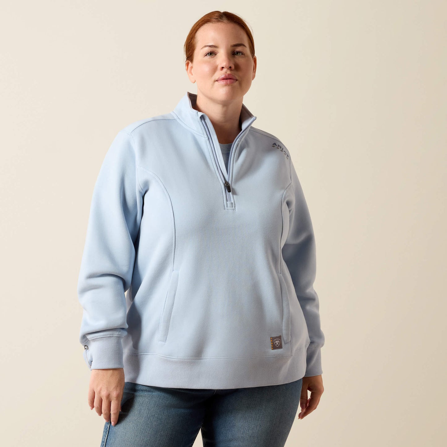 Ariat Women Rebar Lightweight Mock 1/2 Zip Sweatshirt