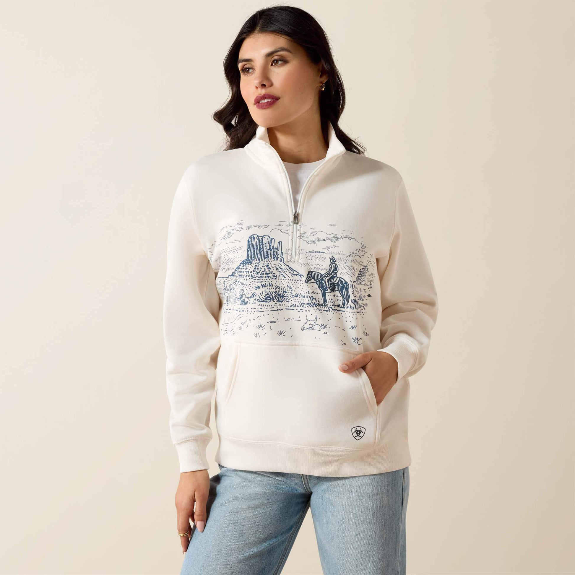 Ariat Women Traveler 1/2 Zip Sweatshirt