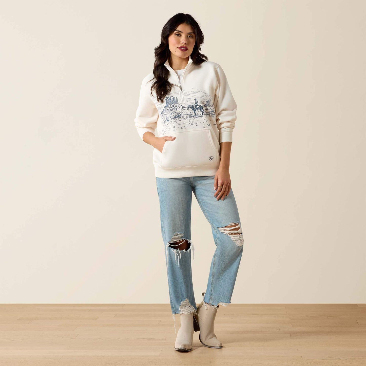 Ariat Women Traveler 1/2 Zip Sweatshirt
