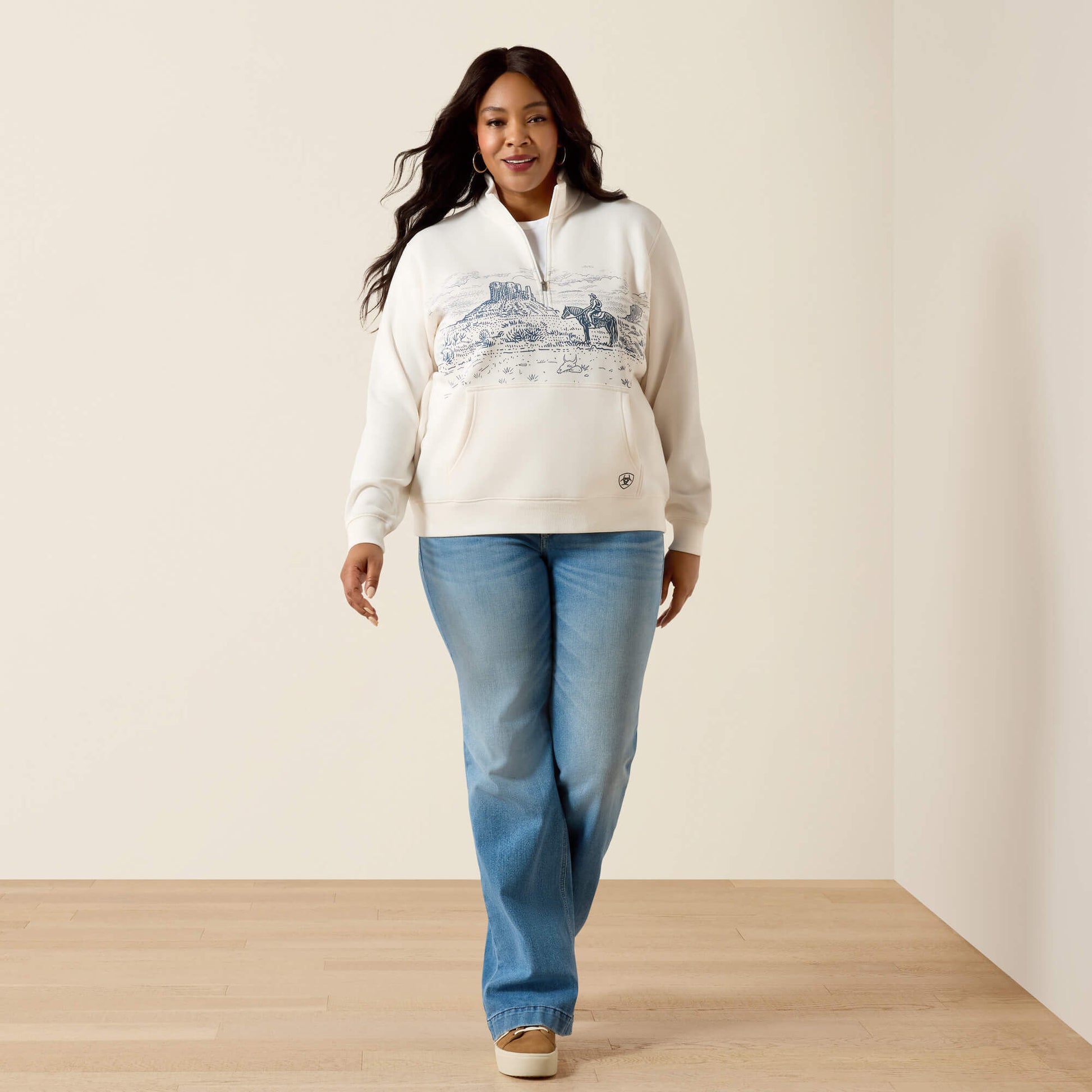 Ariat Women Traveler 1/2 Zip Sweatshirt
