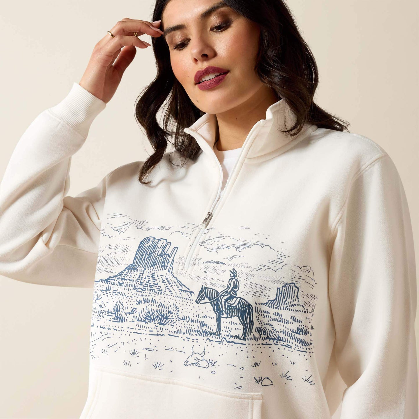 Ariat Women Traveler 1/2 Zip Sweatshirt
