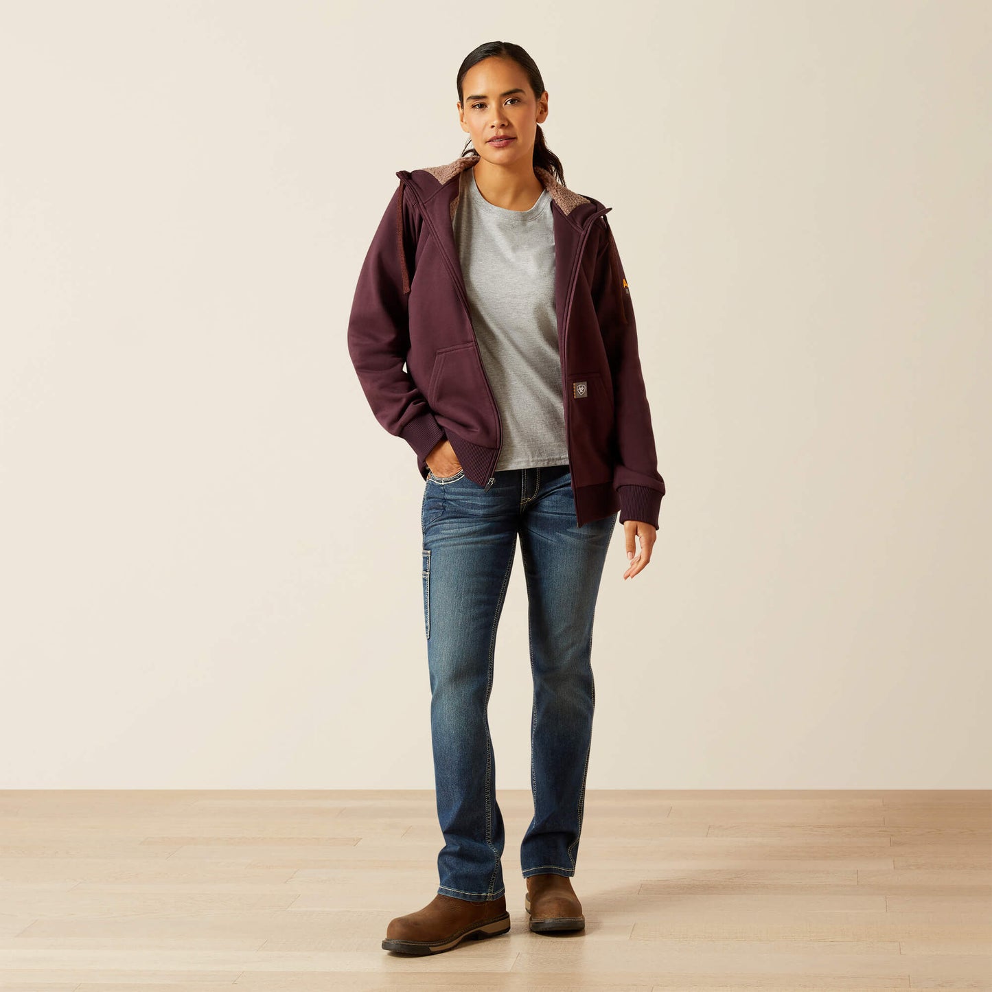 Ariat Women Rebar All-Weather Sherpa Full Zip Hoodie