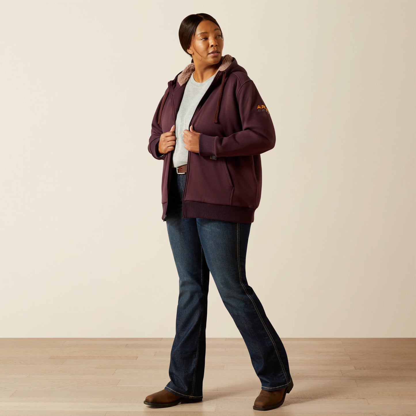 Ariat Women Rebar All-Weather Sherpa Full Zip Hoodie