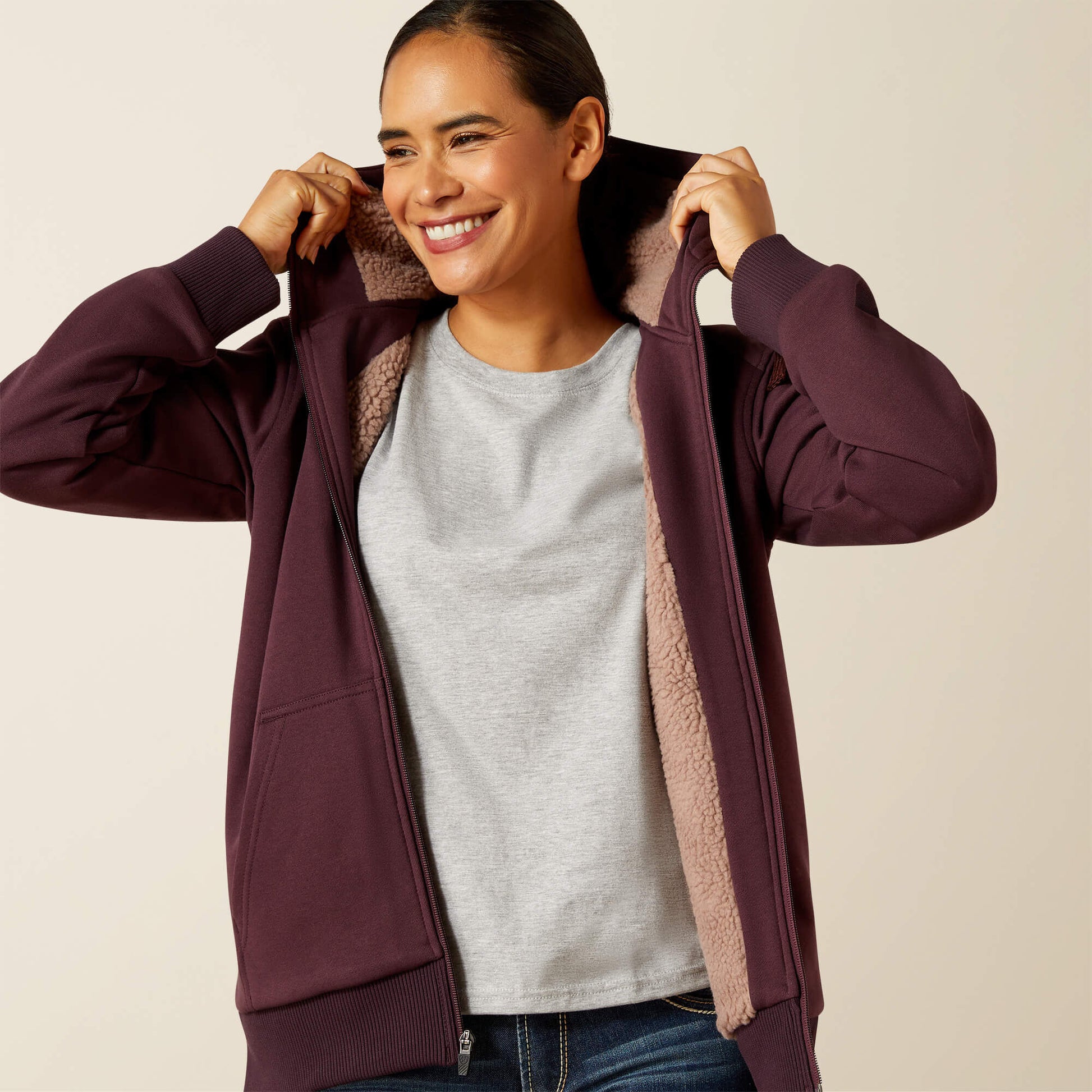 Ariat Women Rebar All-Weather Sherpa Full Zip Hoodie