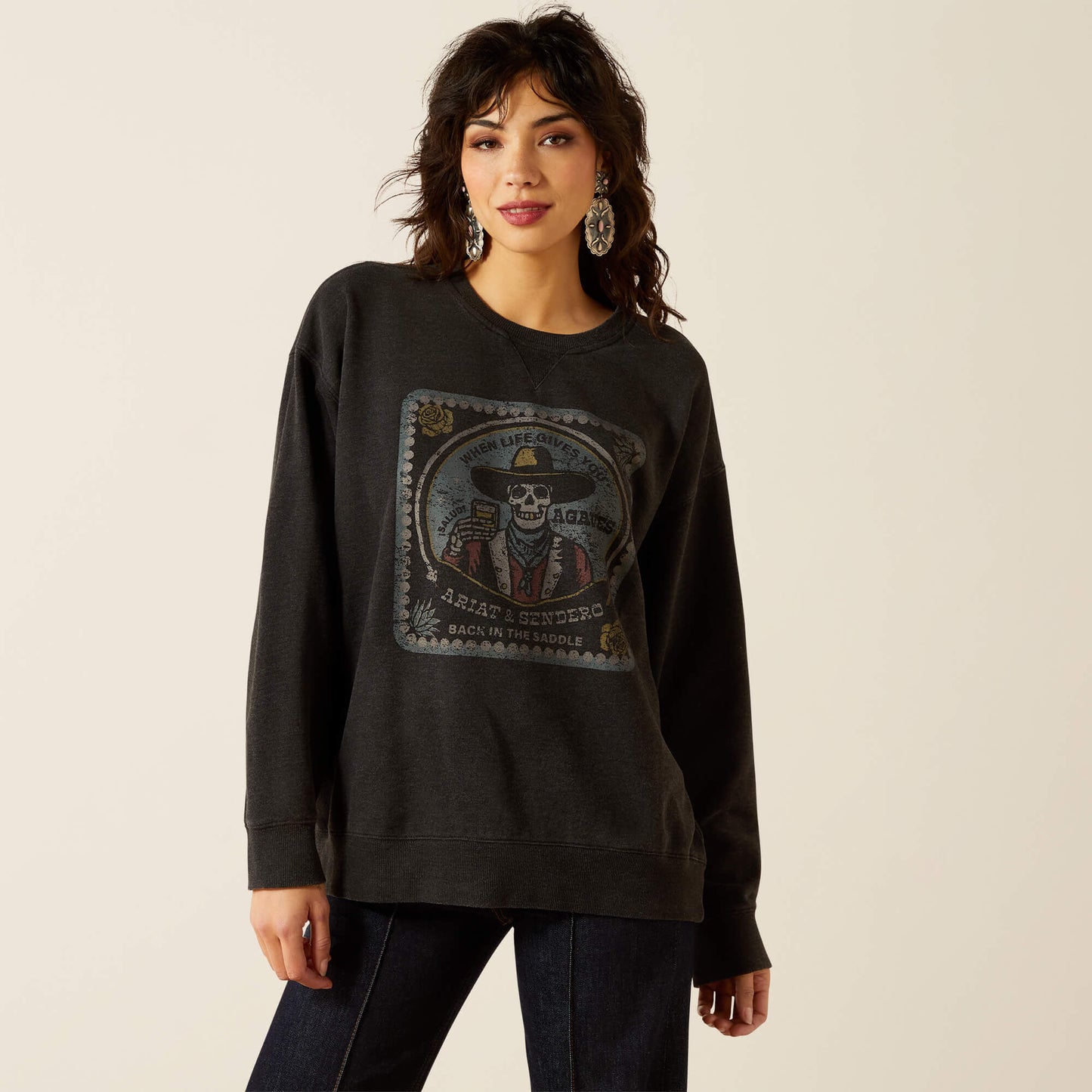 Ariat Women Oversize Sendero When Life Gives You Agaves Sweatshirt