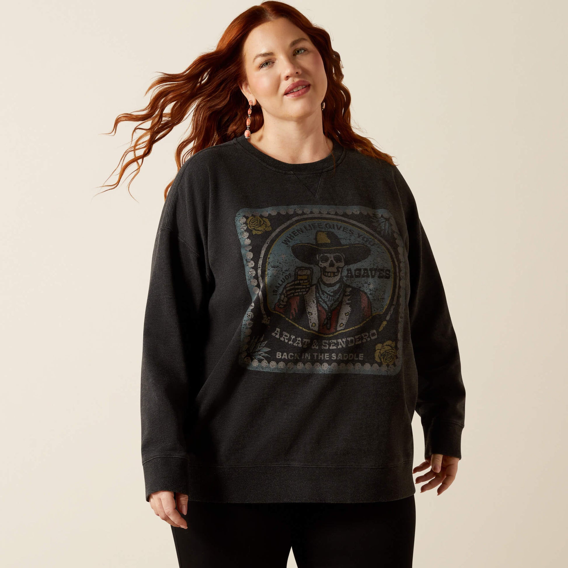Ariat Women Oversize Sendero When Life Gives You Agaves Sweatshirt