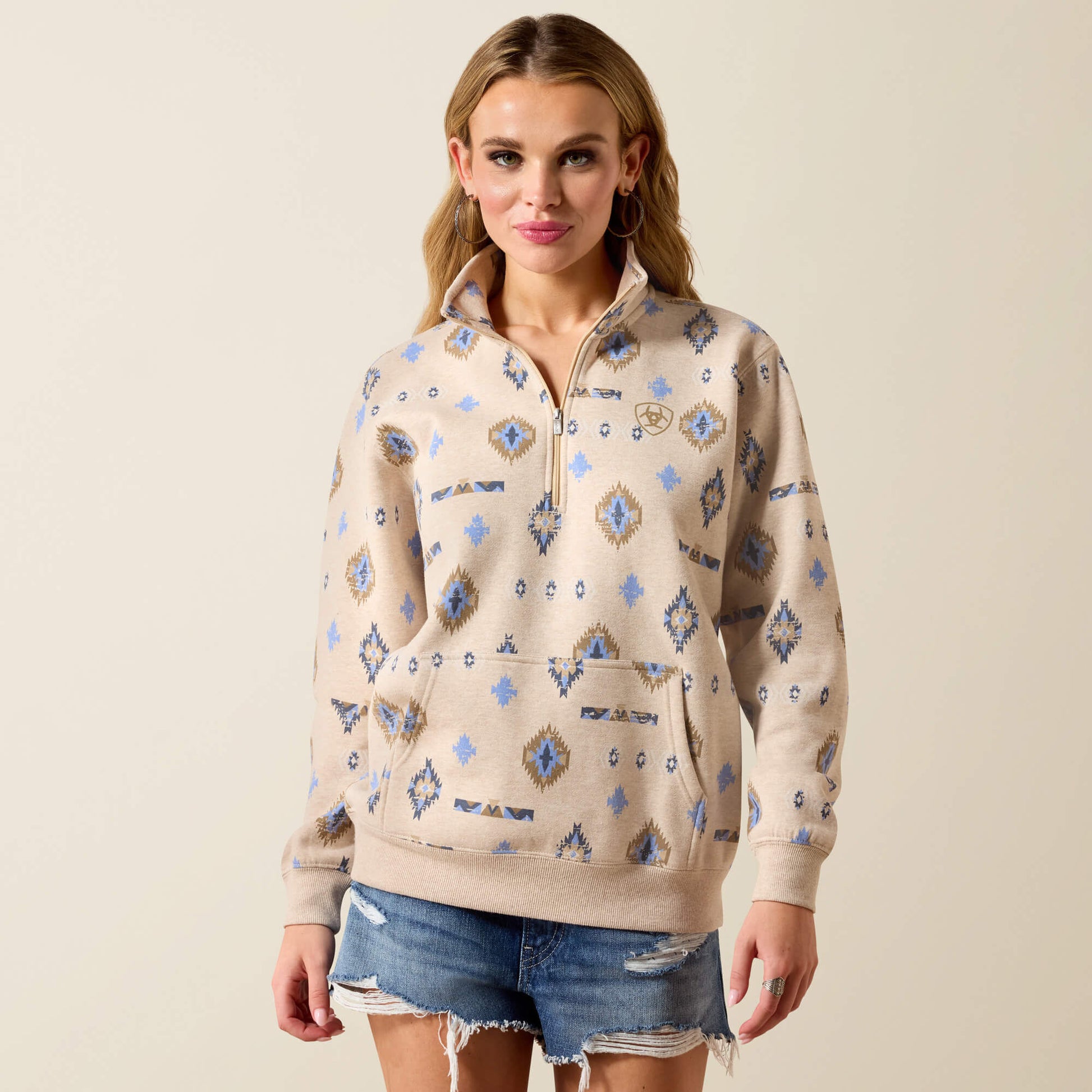 Ariat Women Sapphire 1/2 Zip Sweatshirt
