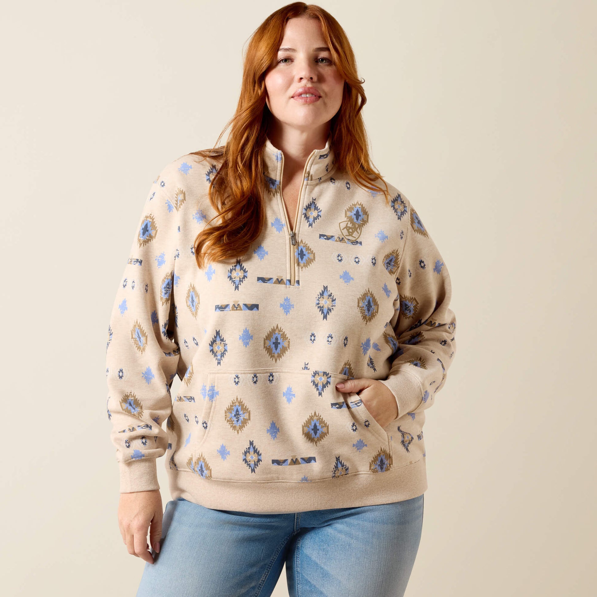 Ariat Women Sapphire 1/2 Zip Sweatshirt