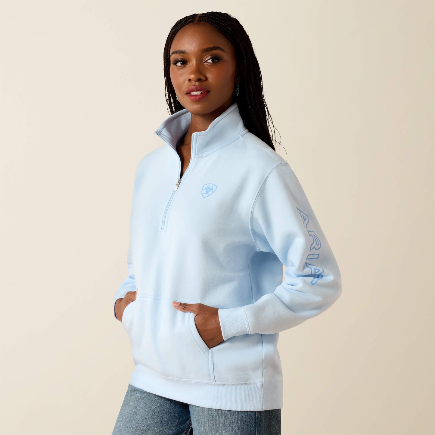 Ariat Women Foundation Logo 1/2 Zip Sweatshirt