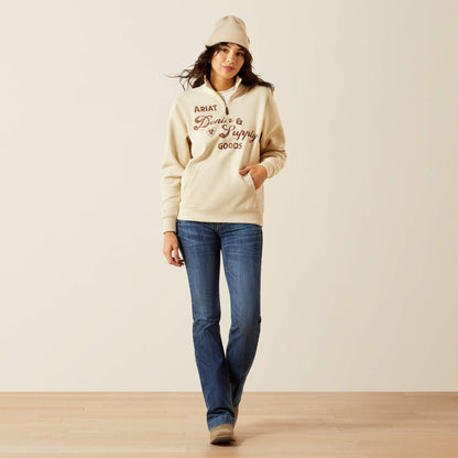 Ariat Women Denim and Supply 1/2 Zip Sweatshirt