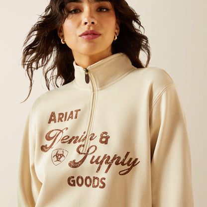 Ariat Women Denim and Supply 1/2 Zip Sweatshirt