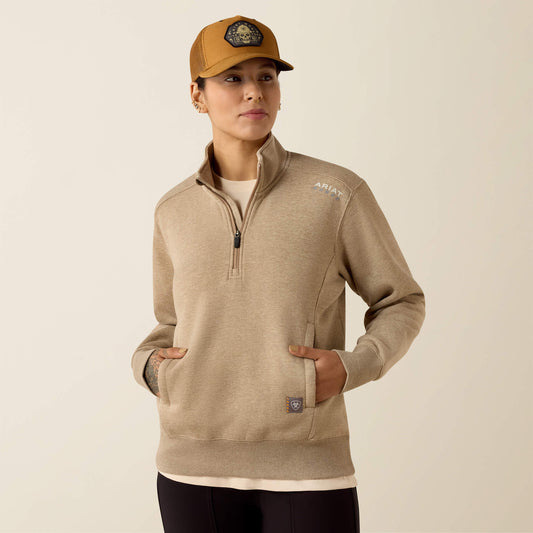 Ariat Women Rebar Lightweight Mock 1/2 Zip Sweatshirt