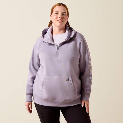 Ariat Women Rebar Lightweight Logo 1/2 Zip Hoodie