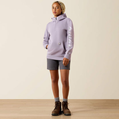 Ariat Women Rebar Lightweight Logo 1/2 Zip Hoodie