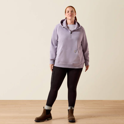 Ariat Women Rebar Lightweight Logo 1/2 Zip Hoodie