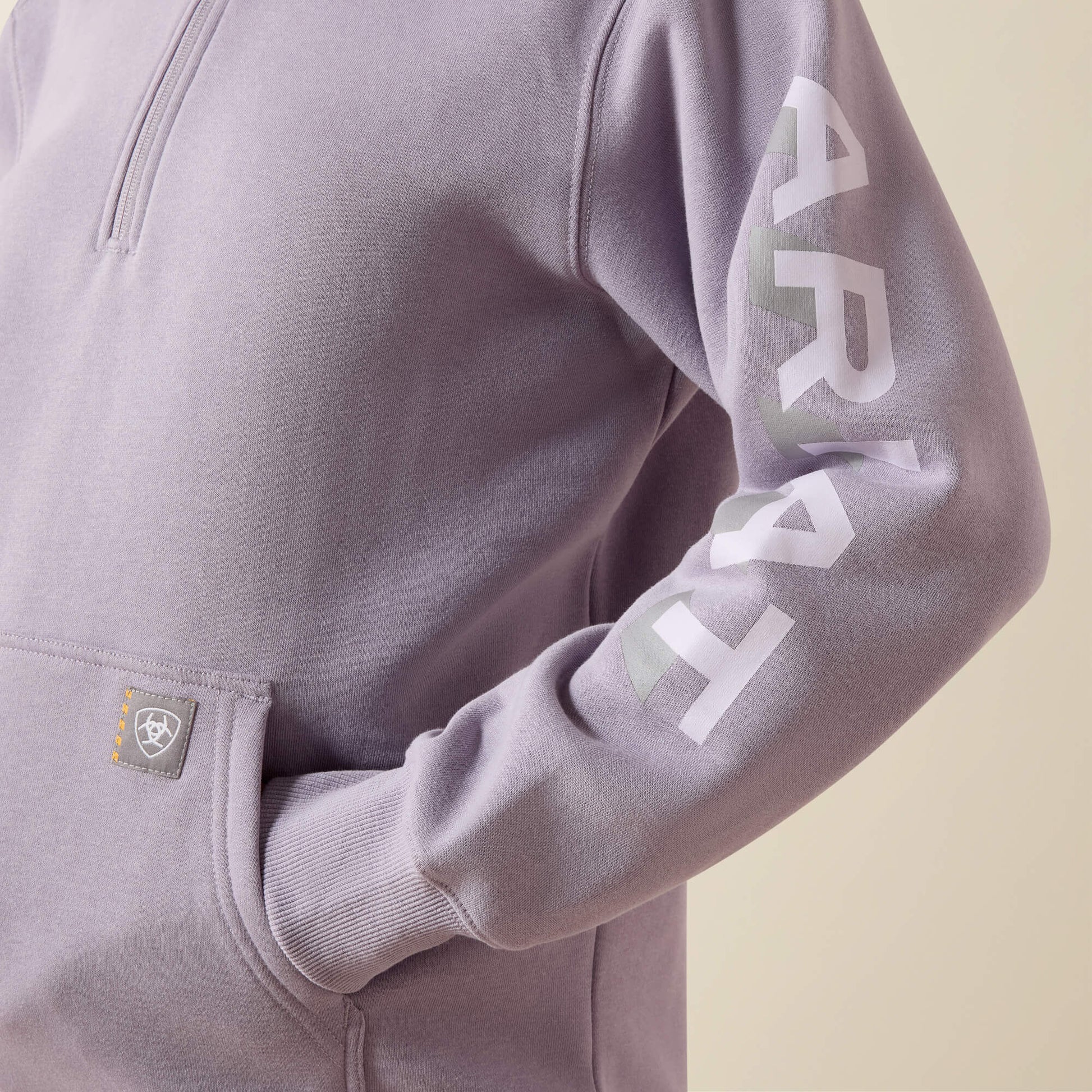 Ariat Women Rebar Lightweight Logo 1/2 Zip Hoodie
