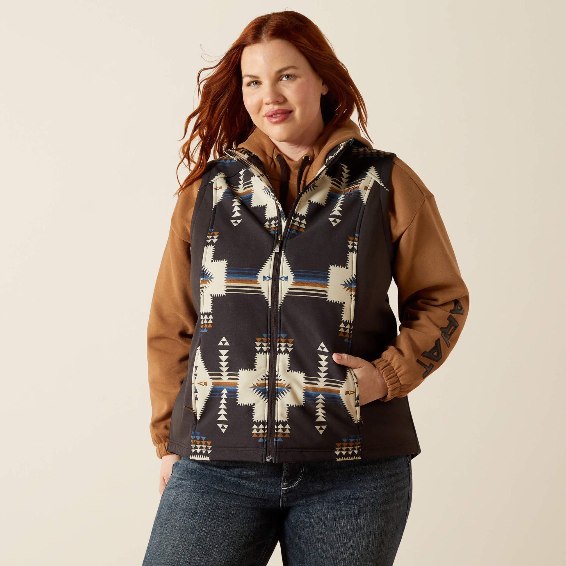Ariat Women Ariat Logo Softshell Print Vest