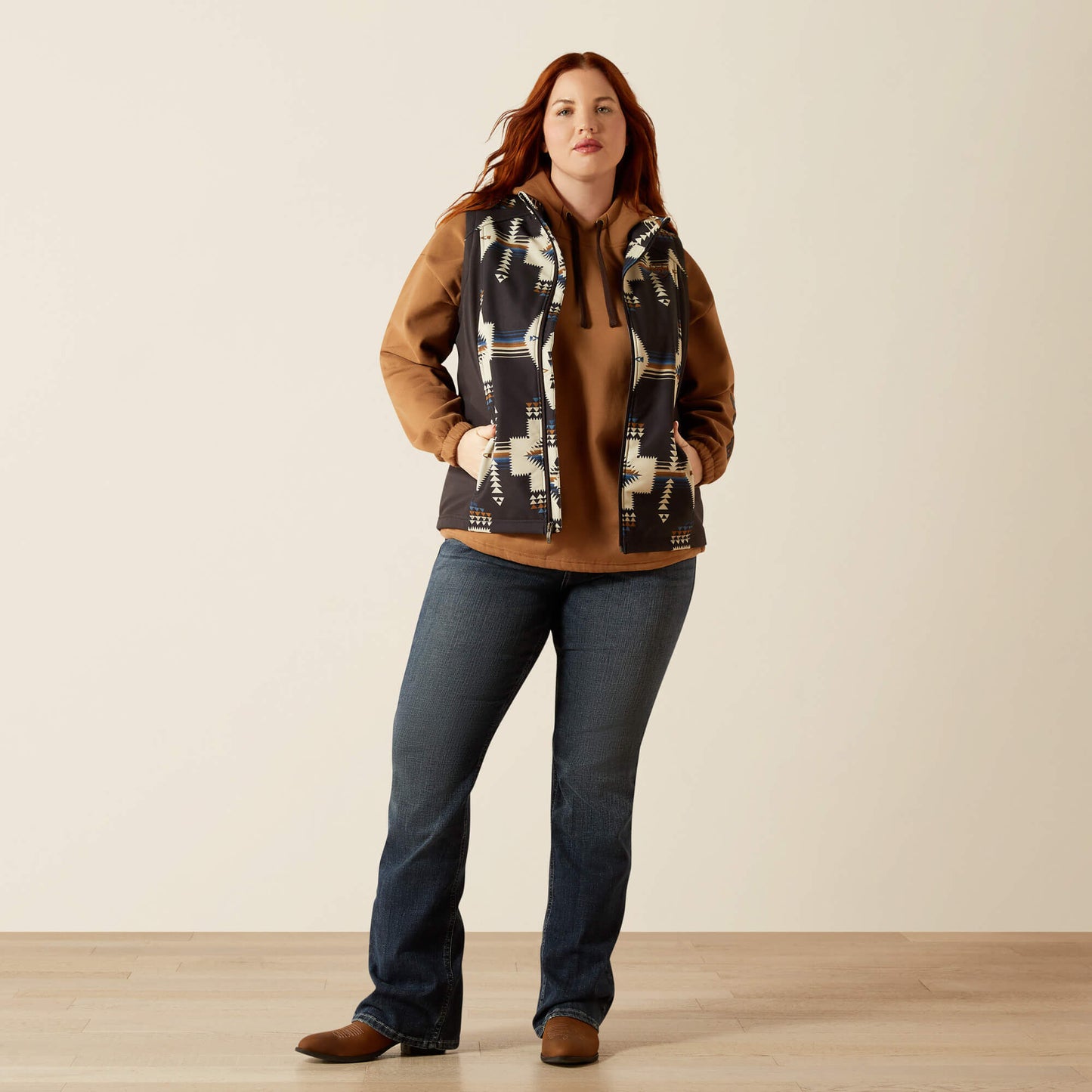 Ariat Women Ariat Logo Softshell Print Vest