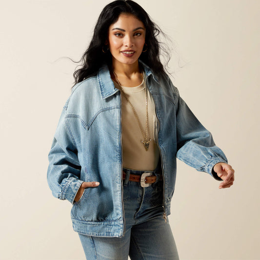 Ariat Women|Trends Cheyenne Denim Bomber Jacket