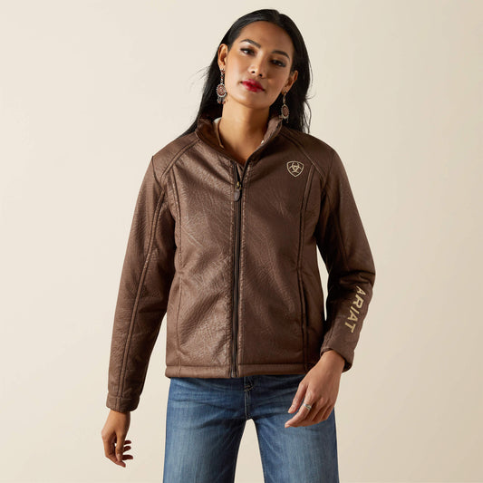 Ariat Women|Trends Ariat Logo Softshell Faux Leather Jacket