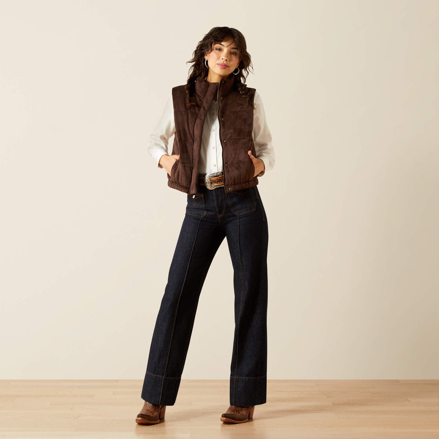 Ariat Women|Trends Swirls Faux Leather Vest