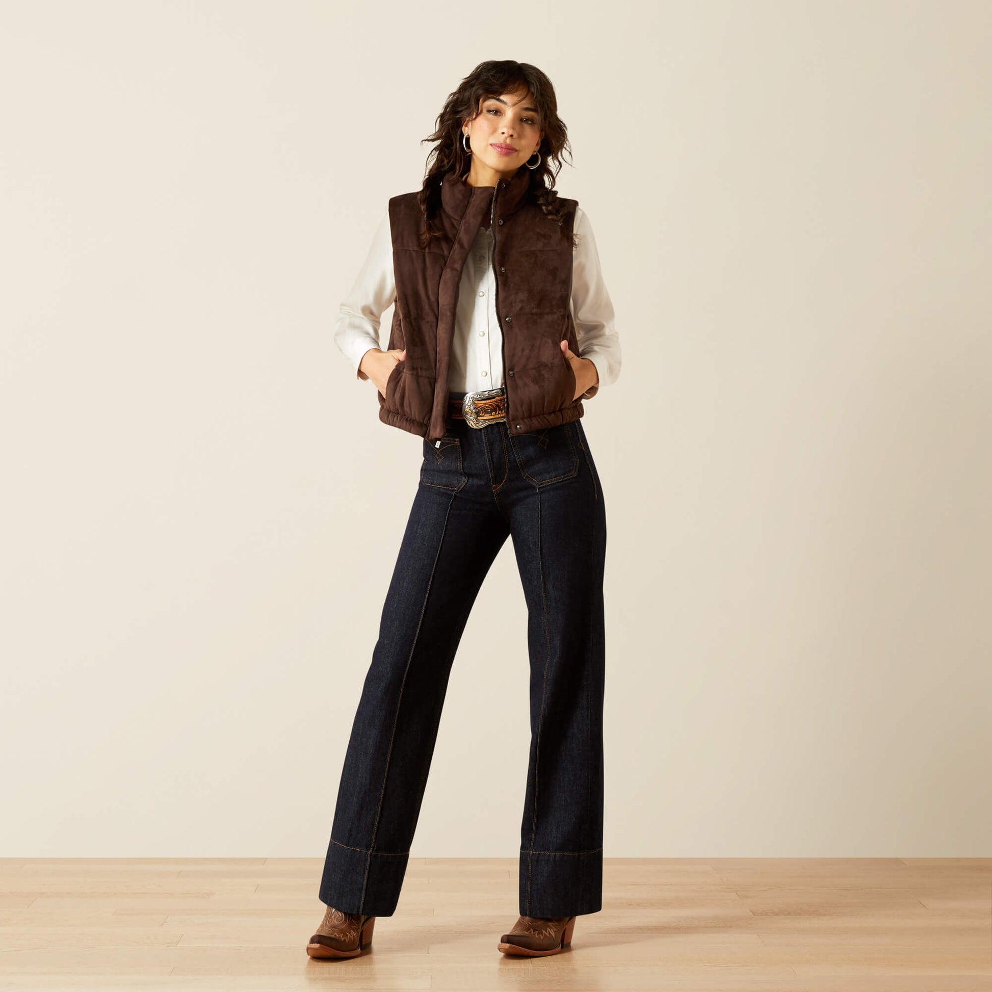 Ariat Women|Trends Swirls Faux Leather Vest