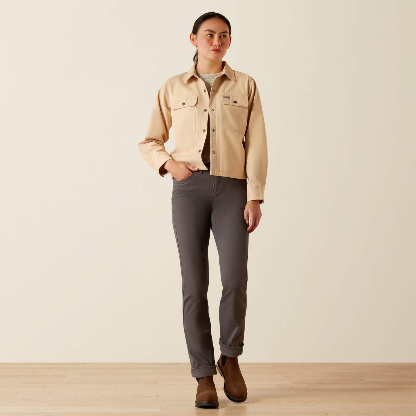 Ariat Women Rebar Cropped Woven Shirt Jacket